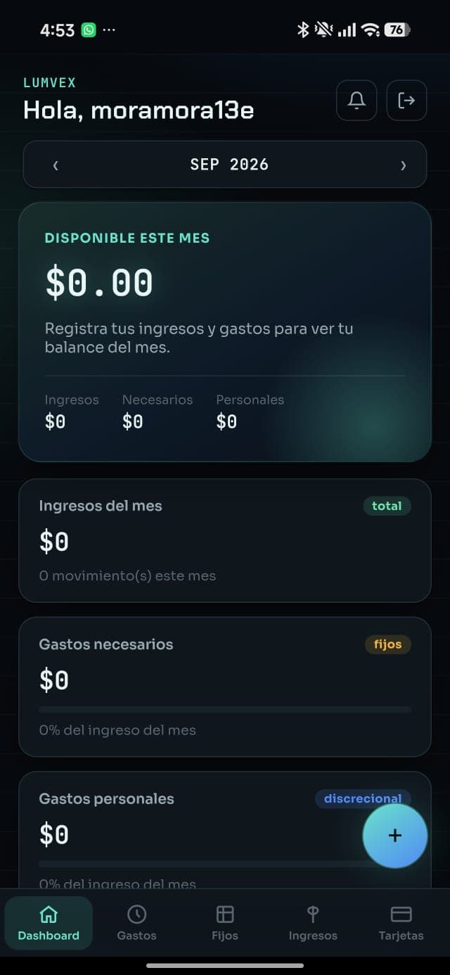 Lumvex — Finanzas personales