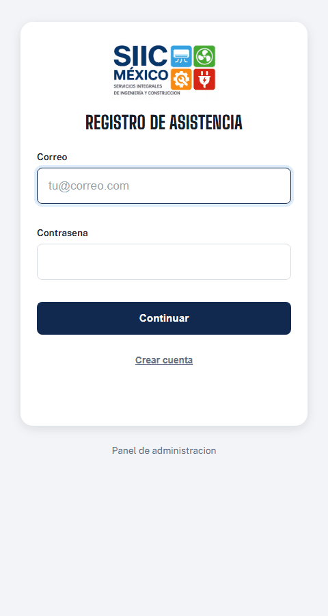 Registro de Asistencia — SIIC México